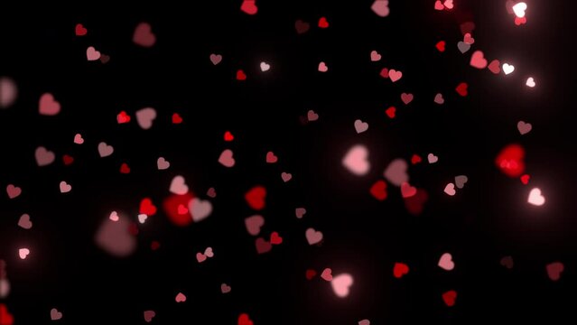 flying love Heart pattern background animation