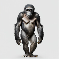 Fototapeta premium Australopithecus full body image with white background ultra realistic