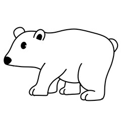 Bears Clipart, cute bear, animal outline, animal Doodle, Bear  Doodles Coloring Page