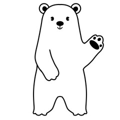 Bears Clipart, cute bear, animal outline, animal Doodle, Bear  Doodles Coloring Page