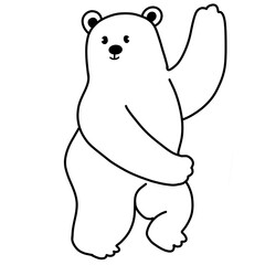 Bears Clipart, cute bear, animal outline, animal Doodle, Bear  Doodles Coloring Page