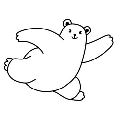 Bears Clipart, cute bear, animal outline, animal Doodle, Bear  Doodles Coloring Page