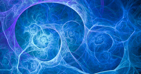 Fractal spiral. Abstract fractal patterns and shapes. Dynamic flowing natural forms.