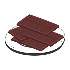 Milk Caramel wafers vector icon design, Fast Food symbol, Junk food sign, popular inexpensive good taste snacks stock illustration, chocolate bar or candy square concept