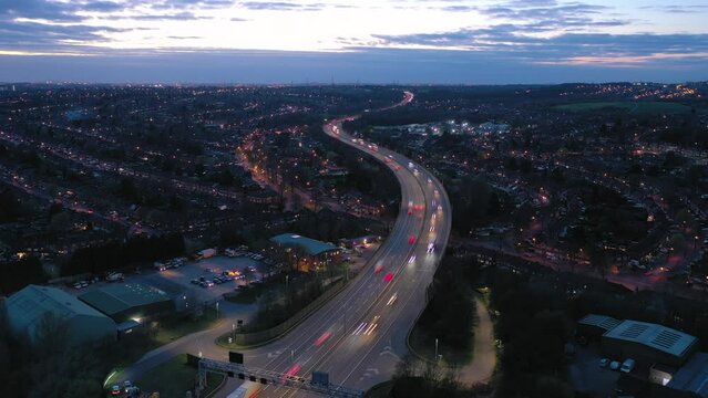 Timelapse of Vehicles on a Motorway During Rush Hour