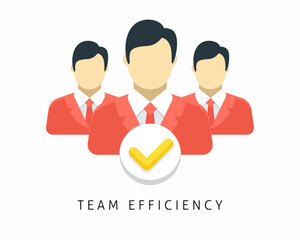 Fototapeta premium Symbol of teamwork. Problem-solving, team efficiency, leadership, idea icon vector