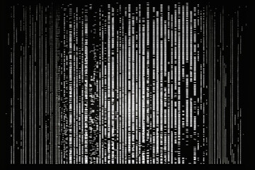 black and white digital technology glitch made by generative ai