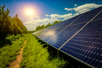 Generative ai photovoltaic solar panel station.