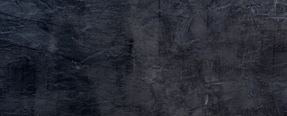 Beautiful grunge blue gray background. Wide angle rugged abstract decorative dark background image. Stylized rough textured wallpaper with copy space for design. Old concrete surface.