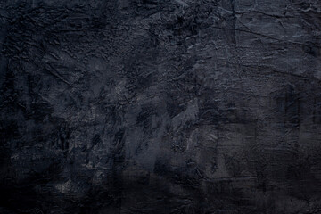 Beautiful grunge blue gray background. Wide angle rugged abstract decorative dark background image. Stylized rough textured wallpaper with copy space for design. Old concrete surface.