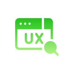 user experience flat gradient icon