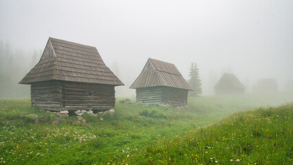 Old highlander's cottages in Podhale © krzysztof bednarczyk