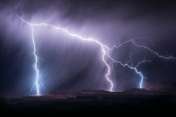 Lightning storm in Canyonlands National Park