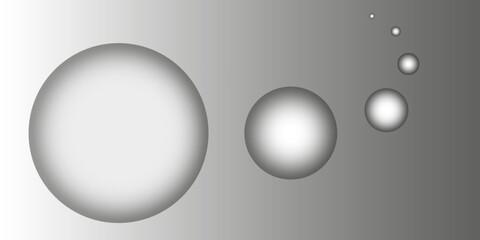 Abstract background with dynamic 3D balls. Glossy ball vector illustration. Modern trendy banner design