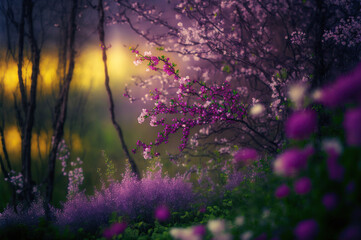 Fantasy and colorful fairy forest wallpaper