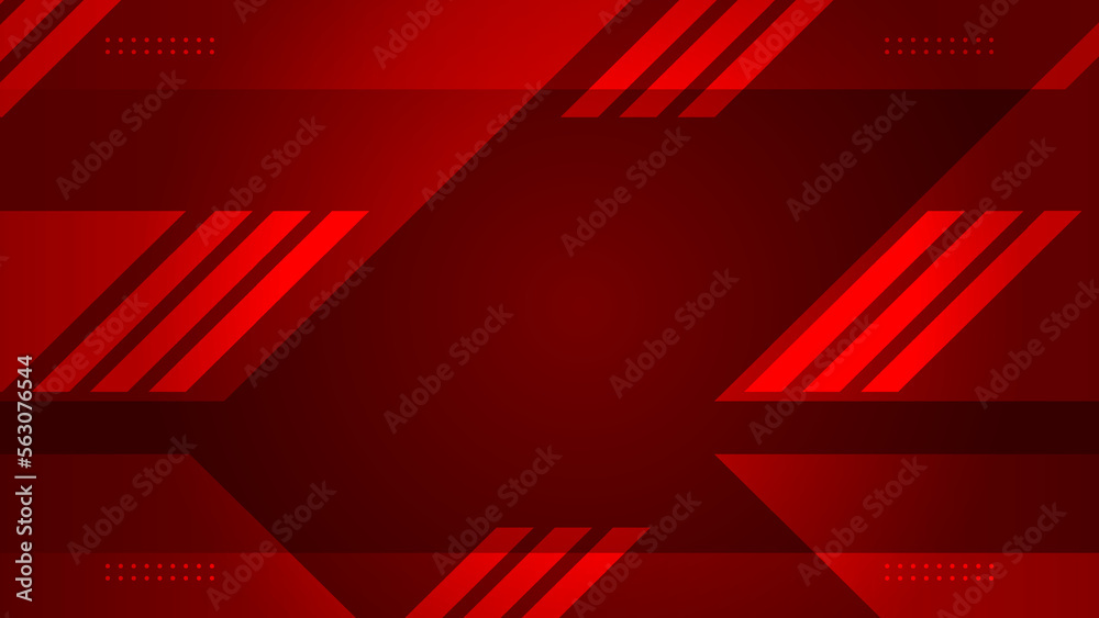 Wall mural red tech background. Modern technology futuristic design concept for gaming and sports.