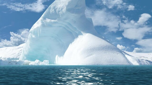 The cold icy arctic iceberg.