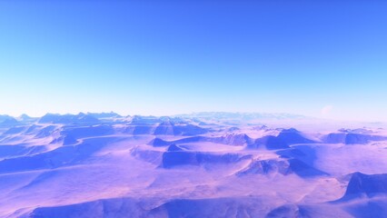 Fototapeta premium 3D fictional space scene 