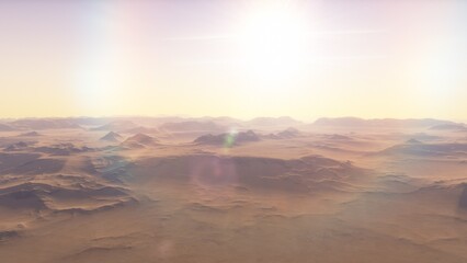 Fototapeta na wymiar Deserted alien planet 