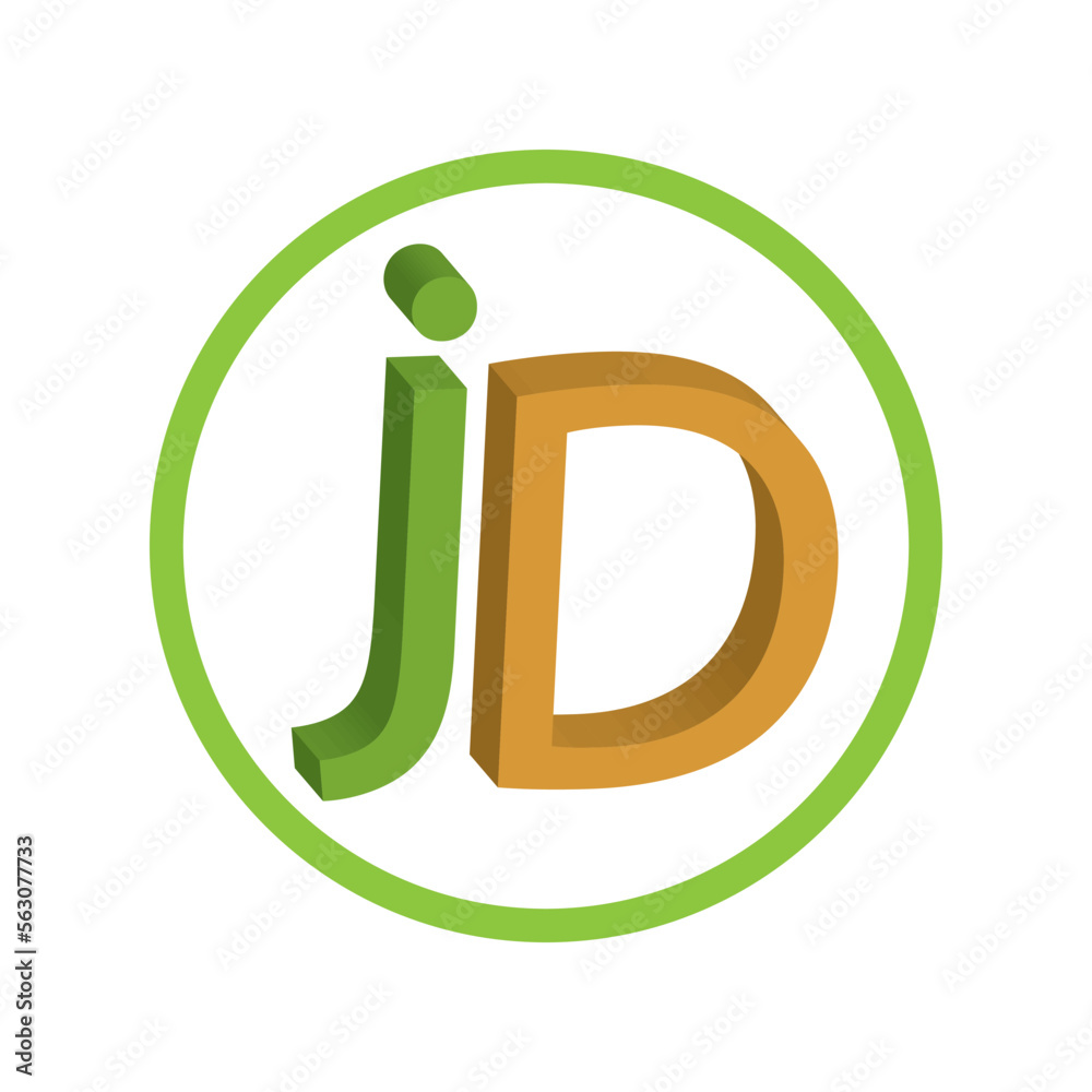 Wall mural jD letter logo