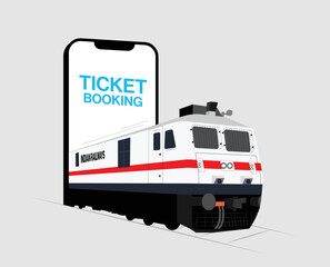 Train ticket booking through mobile phone.