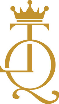 Initial letter TLQ crown logo design