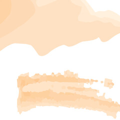 Orange watercolor brush stroke stains colour background vector illustration eps 