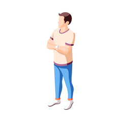 Isometric Man Illustration