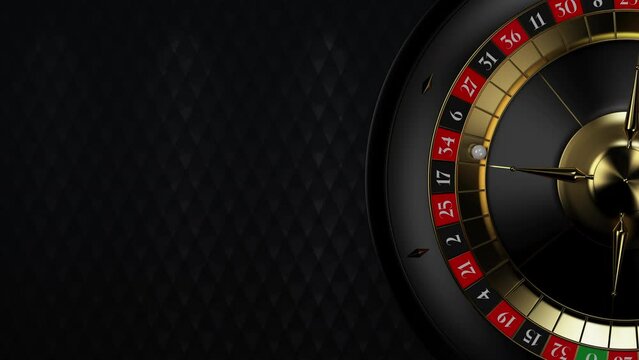 Spinning Casino Roulette Wheel 