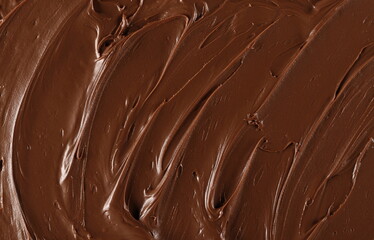Cream chocolate spread surface, background and texture
