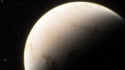 Naklejka premium Abstract planets and space background 