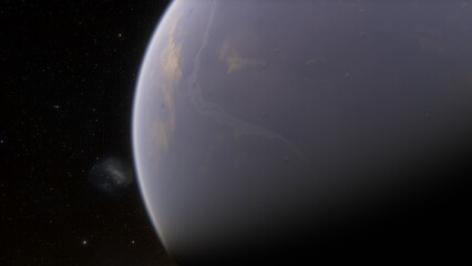 Abstract planets and space background
