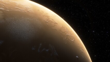 Naklejka premium Abstract planets and space background 