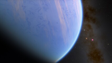 Planets and galaxy, science fiction wallpaper. Beauty of deep space. Billions of galaxy in the universe Cosmic art background 3d render
