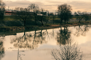 sunrise over the river