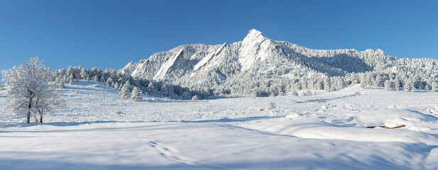 Snowy Flatirons, Chautauqua Park, Boulder, Colorado
