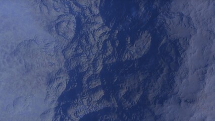 View of the 3d rendering realistic planet mars surface from space.
