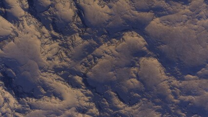 Fototapeta premium View of the 3d rendering realistic planet mars surface from space. 
