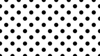 black colour polka dots pattern over white useful as a background - obrazy, fototapety, plakaty