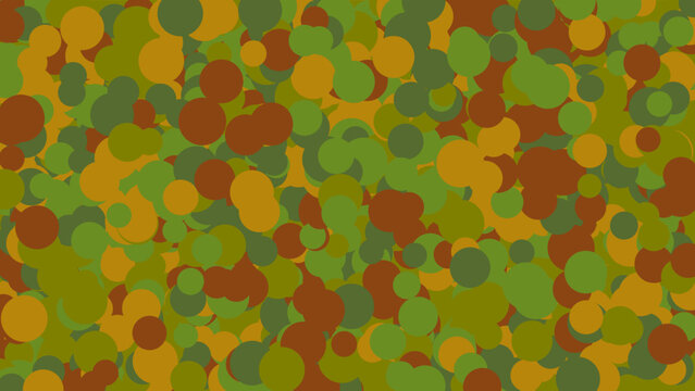 mimetic military camouflage green brown shapes pattern over olive green useful as a background