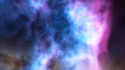 Space of night sky with cloud and stars
