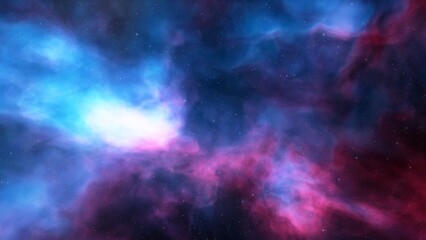Naklejka premium Night sky - Universe filled with stars, nebula and galaxy 
