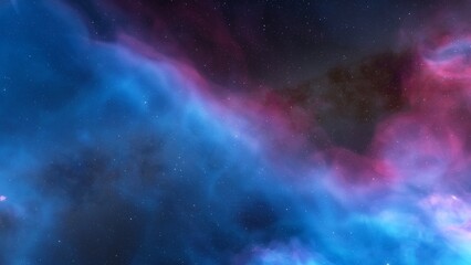 Plakat Night sky - Universe filled with stars, nebula and galaxy 