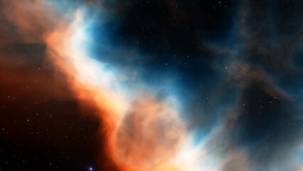 red-violet nebula in outer space, horsehead nebula, unusual colorful nebula in a distant galaxy, red nebula 3d render
