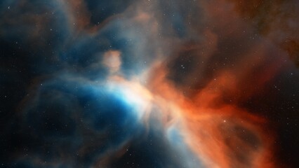 red-violet nebula in outer space, horsehead nebula, unusual colorful nebula in a distant galaxy, red nebula 3d render
