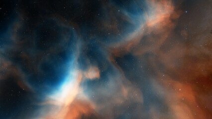 Fototapeta premium red-violet nebula in outer space, horsehead nebula, unusual colorful nebula in a distant galaxy, red nebula 3d render 