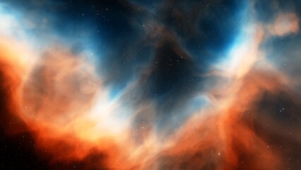 Deep space nebula with stars. Bright and vibrant Multicolor Starfield Infinite space outer space background with nebulas and stars. Star clusters, nebula outer space background 3d render
