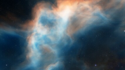 nebula gas cloud in deep outer space
