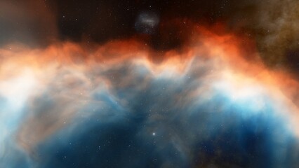 nebula gas cloud in deep outer space
