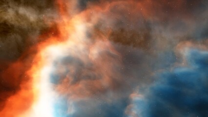 nebula gas cloud in deep outer space
